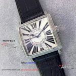 Perfect Replica Franck Muller Master Square Diamond Case Watch White Roman Dial